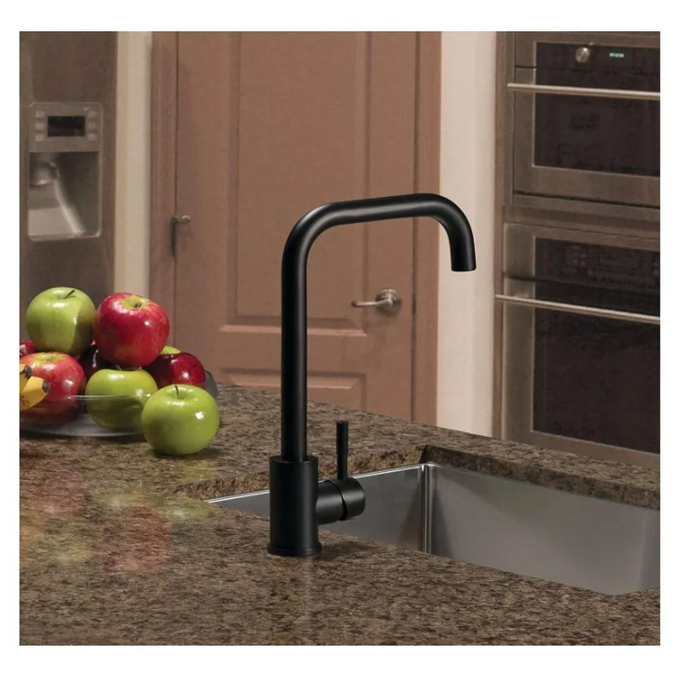 Square Gooseneck Faucet-BLK